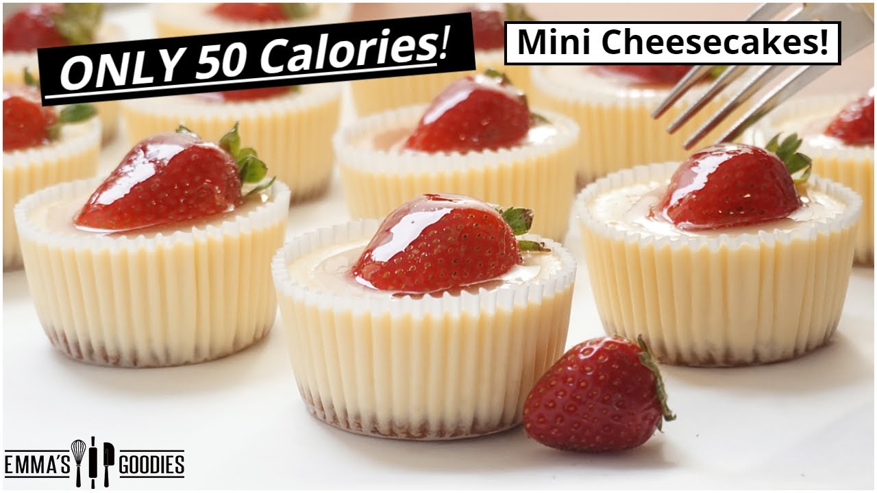 Only 50 Calories MINI CHEESECAKES! EASY Low Calorie Cheesecake Recipe
