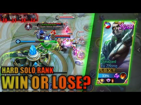 YU ZHONG HARD SOLO RANK GAME!! WIN OR LOSE?