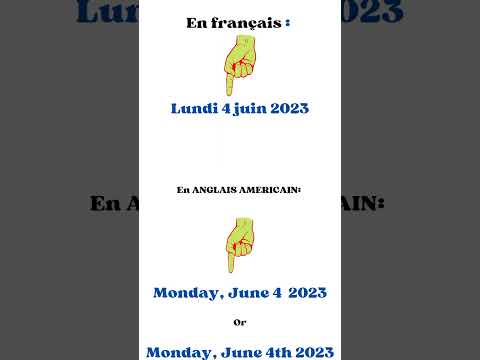 Comment lire et écrire la date en anglais : 2 manière de lire et d'écrire la date en anglais