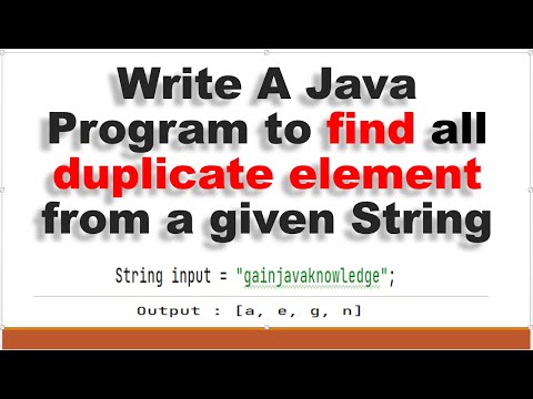 How To Find Duplicate Elements From String Using Java8