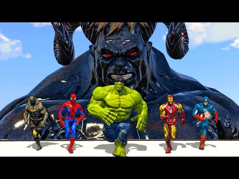 Hulk & Spiderman & Iron Man vs Black Hulk Lucifer - What If