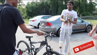 Crippled Man On A Bike Ft. @BanditGangMarco !!