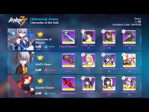 Honkai Impact - Budget Memorial Arena (Master) W14 - HOV [37760]* BKE [30826]* FS [30666]