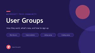 Build Your Community: A Guide to Microsoft Tech Community User Groups