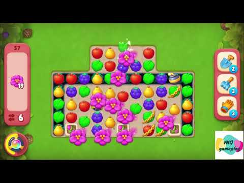 Gardenscapes level 57 gameplay