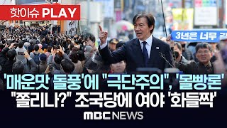 '매운맛 돌풍'에 &#034;극단주의&#034;, '몰빵론'..&#034;쫄리나?&#034; 조국당에 여야 '화들짝