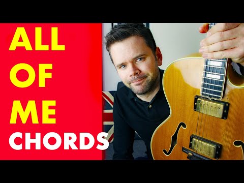 🔴 All of me - jazz standard guitar tutorial.  Learn the chord shapes and how the harmony is working