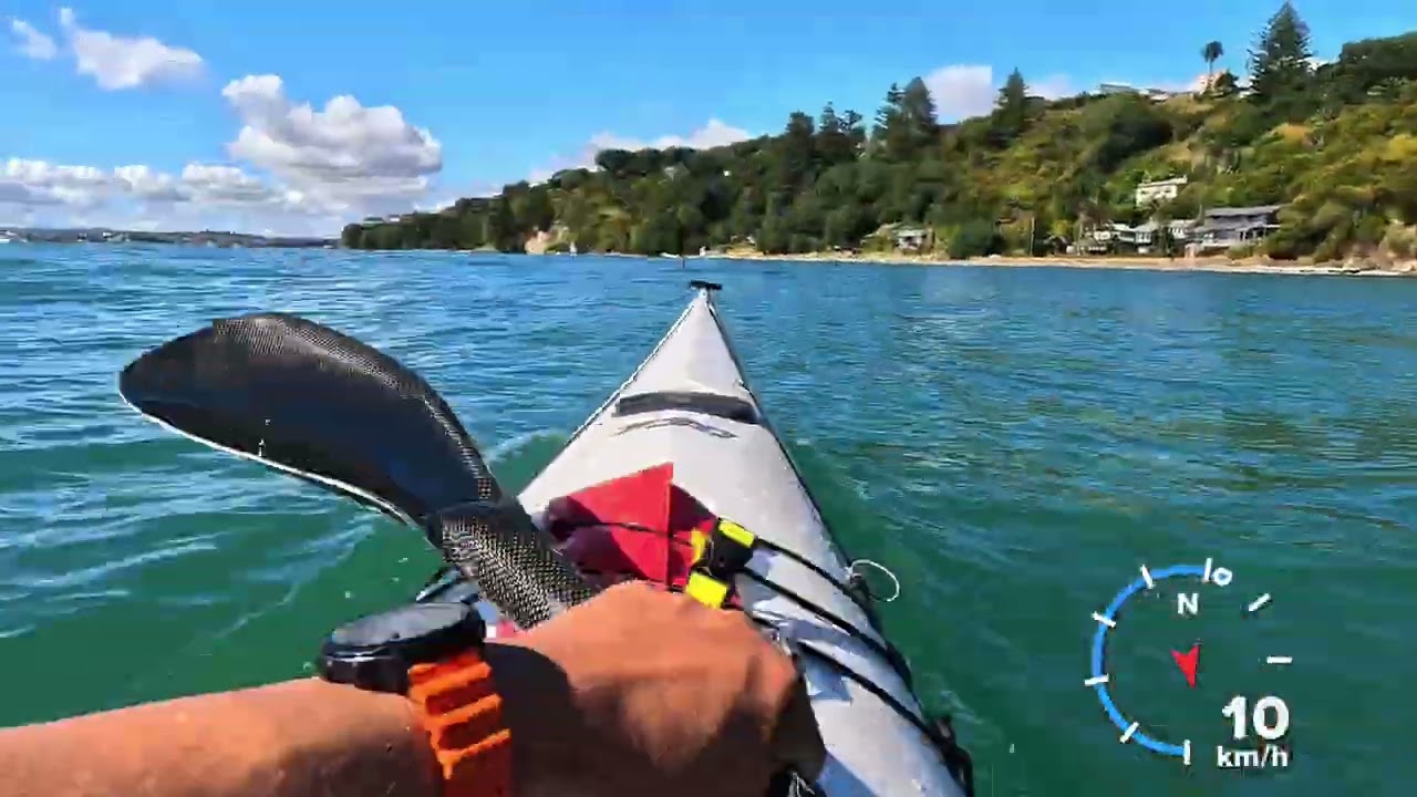 Beautiful Karaka Bay! Mirage sea kayak 730