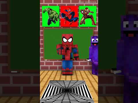Mine Monster - Super Heroes vs Fake Hole - minecraft animation #shorts