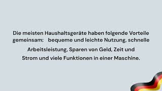 sprechen Haushaltsgeräte erleichtern die Hausarbeit