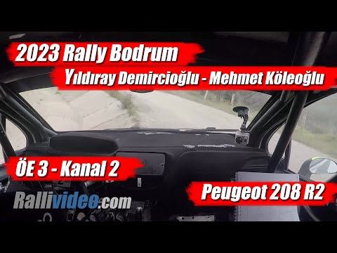 INCAR // 2023 Rally Bodrum / Yıldıray Demircioğlu - Mehmet Köleoğlu / ÖE 3 / Peugeot 208 R2