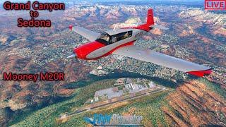 [ EN / PT ] | Microsoft Flight Simulator | Mooney M20R from Carenado | Grand Canyon to Sedona