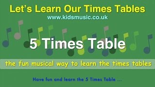 Kidzone - Let's Learn Our Times Tables - 5 Times Table