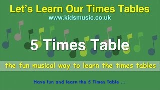 Kidzone - Let&#39;s Learn Our Times Tables - 5 Times Table