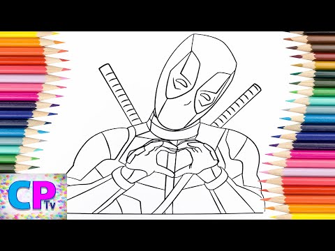 Deadpool Coloring Pages , Deadpool Showing Respect for Everyone,Coloring Pages Tv