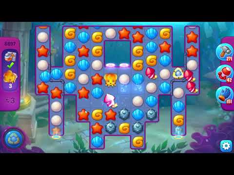 Fishdom 6697 Super Hard Level - 14 moves - NO BooSTERS