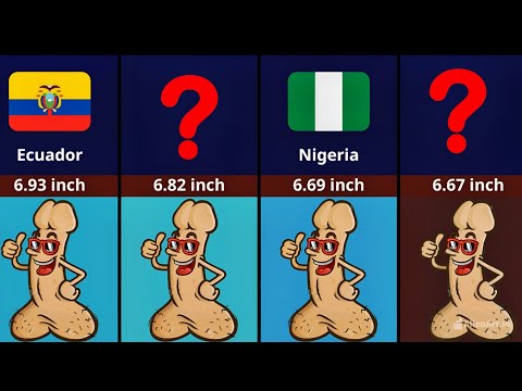 Самый большой размер пениса в разных странах