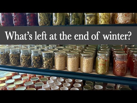 What's left in the winter larder? ~ Food storage in a working pantry