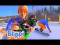 Blippi Learns How To Snowboard Learning Video Educational Videos For Kids
