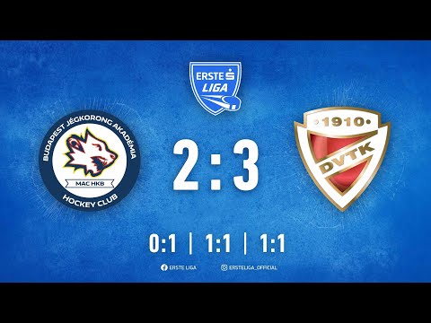 Gólösszefoglaló - EL 54 - Budapest Jégkorong Akadémia HC - DVTK Jegesmedvék 2-3 20231029