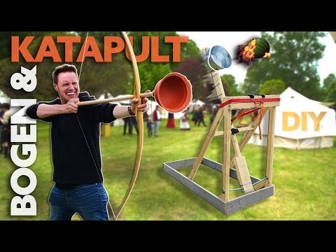Katapult und Bogen selber bauen - wir testen mit Mittelalter-Fans