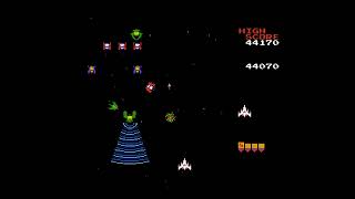 Galaga NES Gameplay - Namco's Classic Fixed Shooter