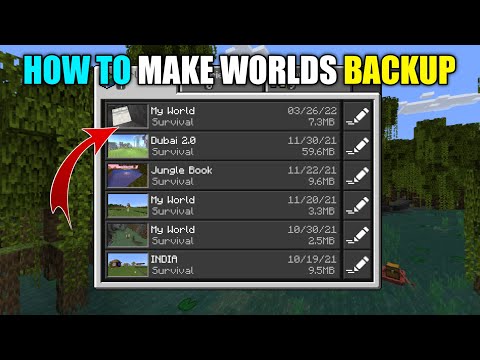 How To Make Minecraft World's Backup In Android | 1.18/1.19