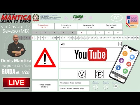 Autoscuola Mantica Live [Scheda da esame di teoria con spiegazione quiz finale]
