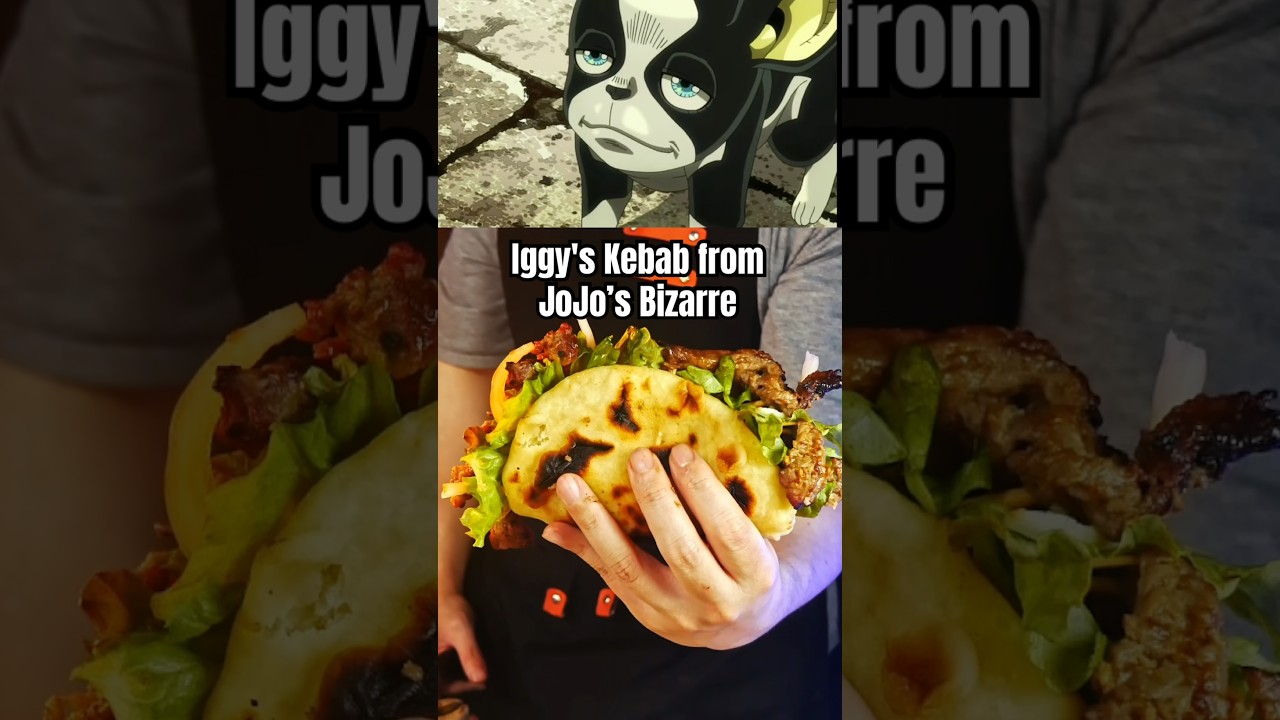 ジョジョの奇妙な冒険 第３部からイギーのケバブサンド再現してみた Iggy's Kebab from  JoJo’s Bizarre Adventure #アニメ飯 #animefood