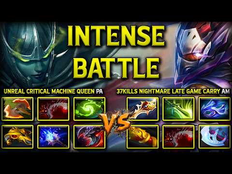 INTENSE CARRY BATTLE | UNREAL CRIT DMG PHANTOM ASSASSIN VS. 37KILLS NIGHTMARE LATE GAME ANTI MAGE