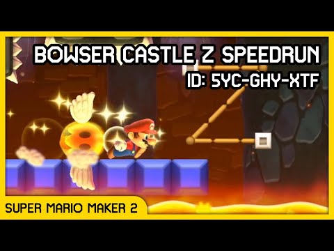 Bowser Castle Z SPEEDRUN - Super Mario Maker 2