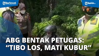 ABG Bentak Petugas saat Operasi Penyekatan Kendaraan di Cepogo Boyolali: