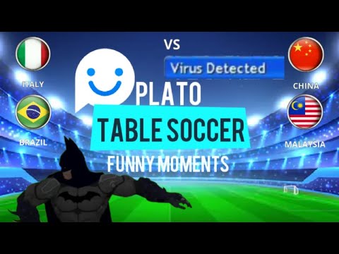 Funny Plato Table Soccer Game - ITA vs CHN 0 - 3 & BRA vs MYS 1 - 3 | Just4Fun