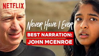 Best Narration From John McEnroe | Never Have I Ever | Netflix video