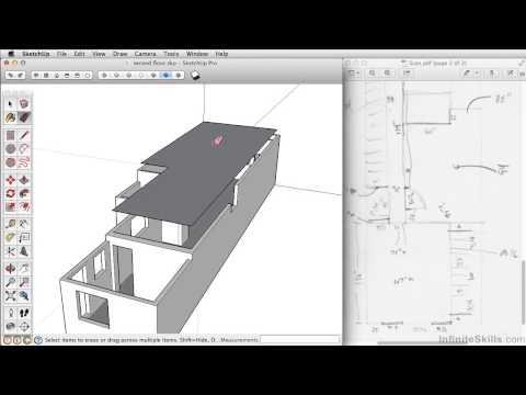 SketchUP 2013 Tutorial | Creating The Second Floor
