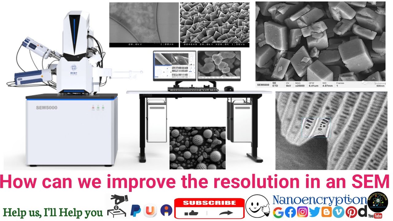 How can we improve the resolution in an SEM?