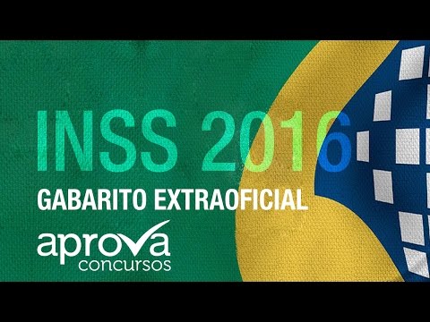 Gabarito Extraoficial Ao Vivo INSS 2016 - Técnico do Seguro Social - Aprova Concursos
