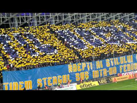 ULTRASII PETROLULUI, COREGRAFIE SPECTACULOASA LA MECIUL CU FCSB DE PE ILIE OANA