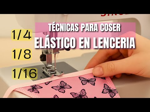 Cómo Coser Elástico de Panty 1/4, 1/8, 1/16 🧵 | Tutorial de Lencería Fácil y Precisa