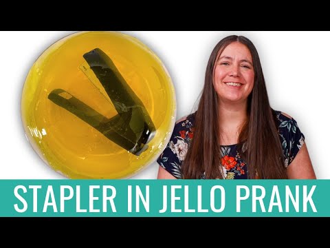 Make the Stapler in Jello Prank