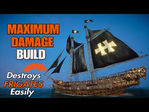 Skull and Bones fully upgraded Schooner highest damage per second build DPS