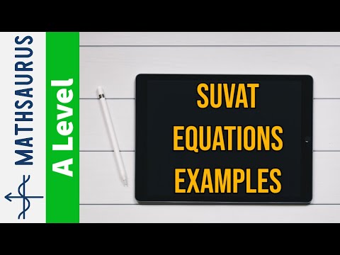 SUVAT equations examples