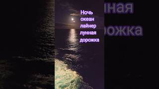 Ночь, океан, лайнер и лунная дорожка #mscseaside #umarkeyn #cruiseship #4k #travel