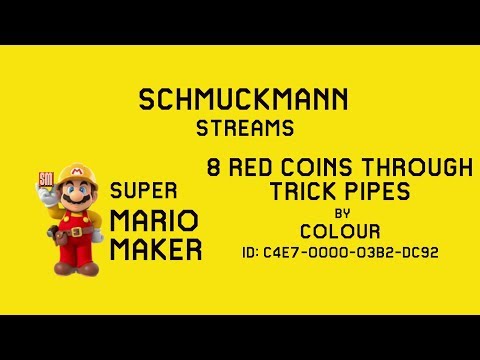 8 red coins through trick pipes by Colour - Super Mario Maker