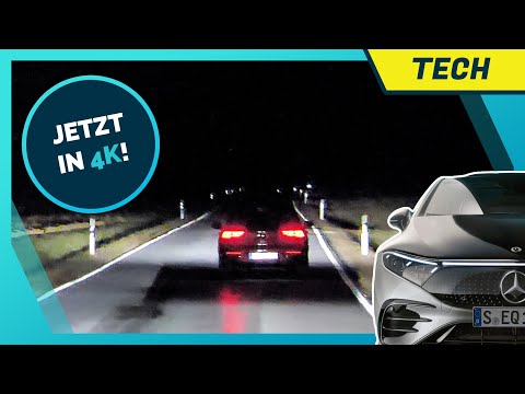 (Noch besseres) Digital Light im Mercedes-Benz EQS mit 1,3 Mio. Pixeln im Test / Nachtfahrt