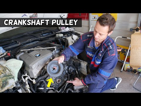 CRANKSHAFT PULLEY REPLACEMENT REMOVAL BMW N51 N52 N53 N54 N55 ENGINE HARMONIC BALANCER PULLEY