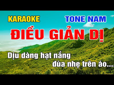 Điều Giản Dị Karaoke Tone Nam Nhạc Sống gia huy karaoke