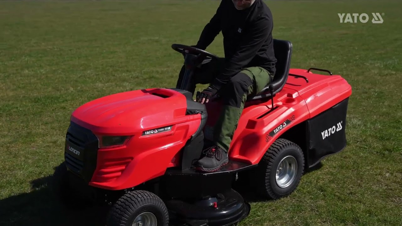 Traktorek koszący YATO YT-85551 – z automatyczną skrzynią biegów i szerokością koszenia 107 cm