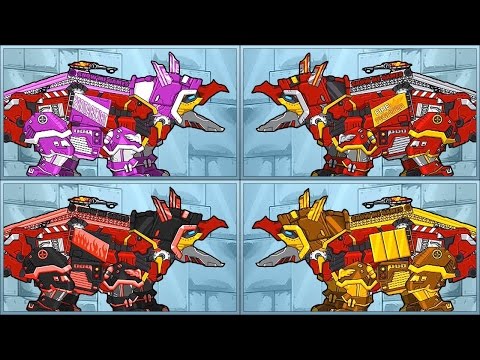 Repair Dino Robot Triceratops - Full Four Armor - Dinosaurs Robot Gameplay | SMG
