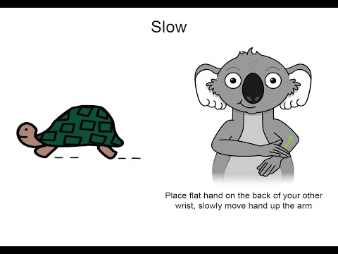 The Avenue Park Communication Board Key Word Sign tutorial - Slow